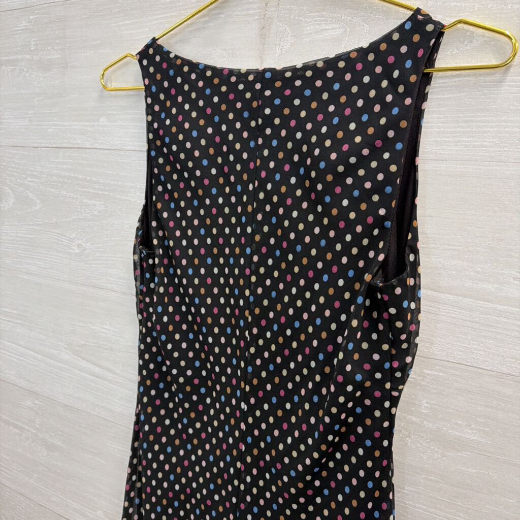 FLP Black/ Multi Polka Dot Sleeveless Dress 4