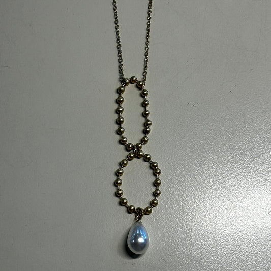 Plunder Gold/ Pearl Detail Long Necklace