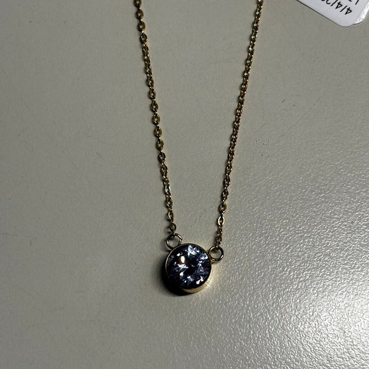 Plunder Gold/ Rhinestone Pendant Necklace