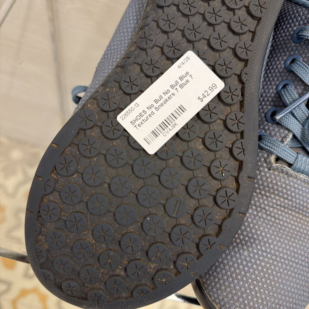 No Bull Blue Textured Sneakers 7