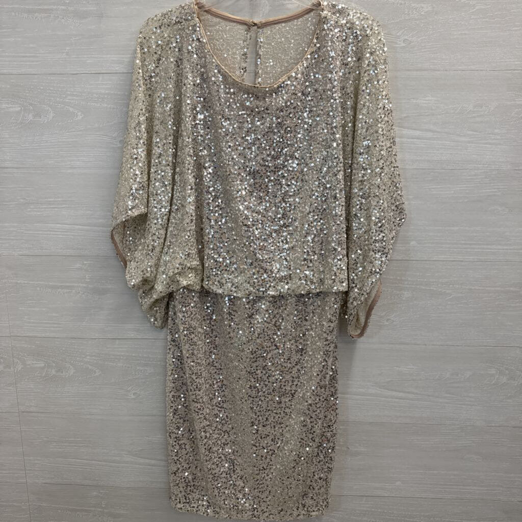 Jessica Howard Beige Sequin Short Formal Dress 14