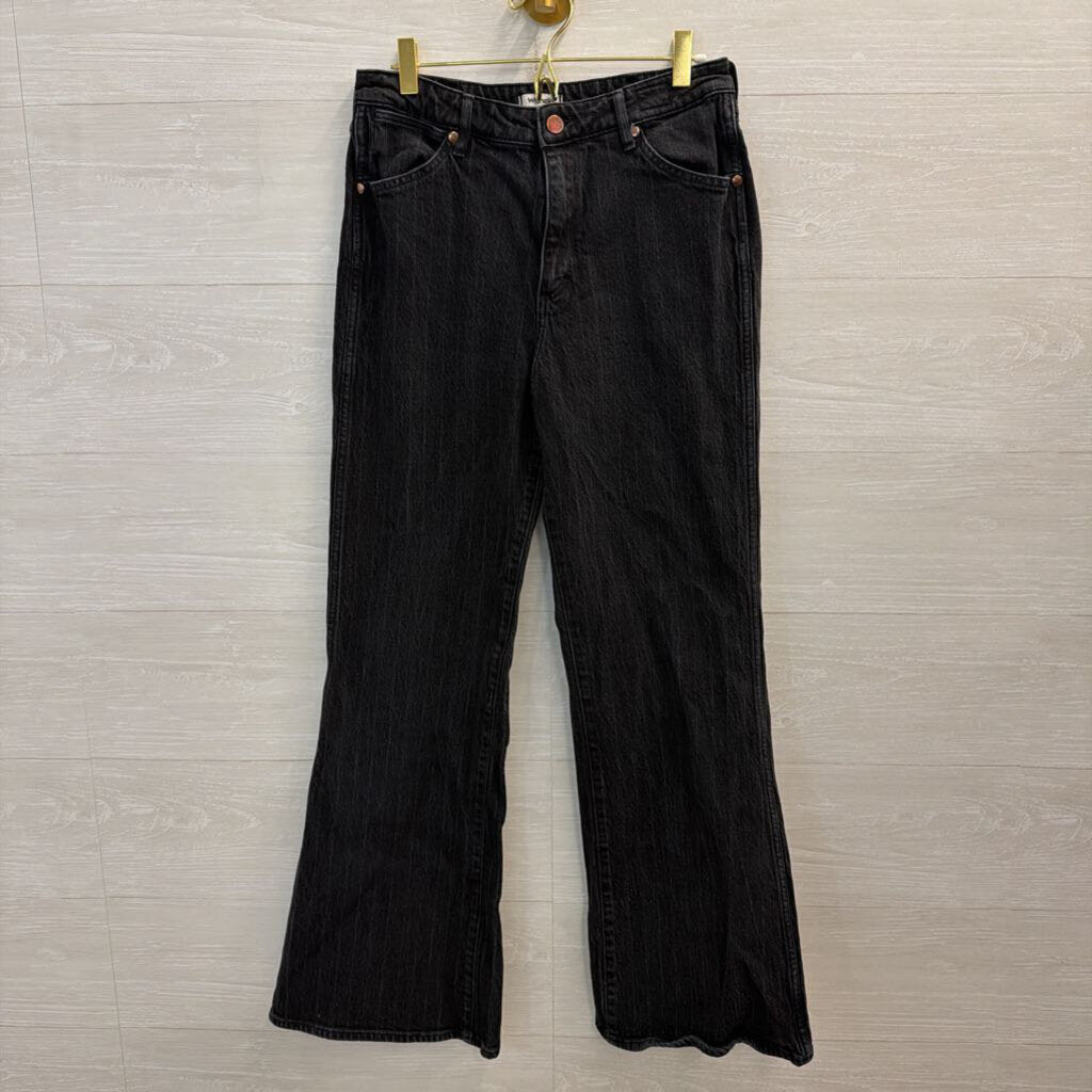 Wrangler Black Denim Loose Flare Jeans 28