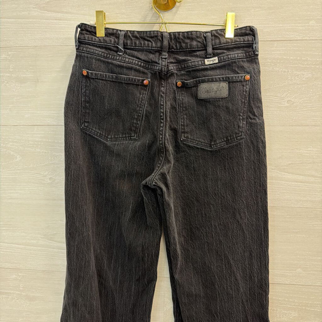 Wrangler Black Denim Loose Flare Jeans 28