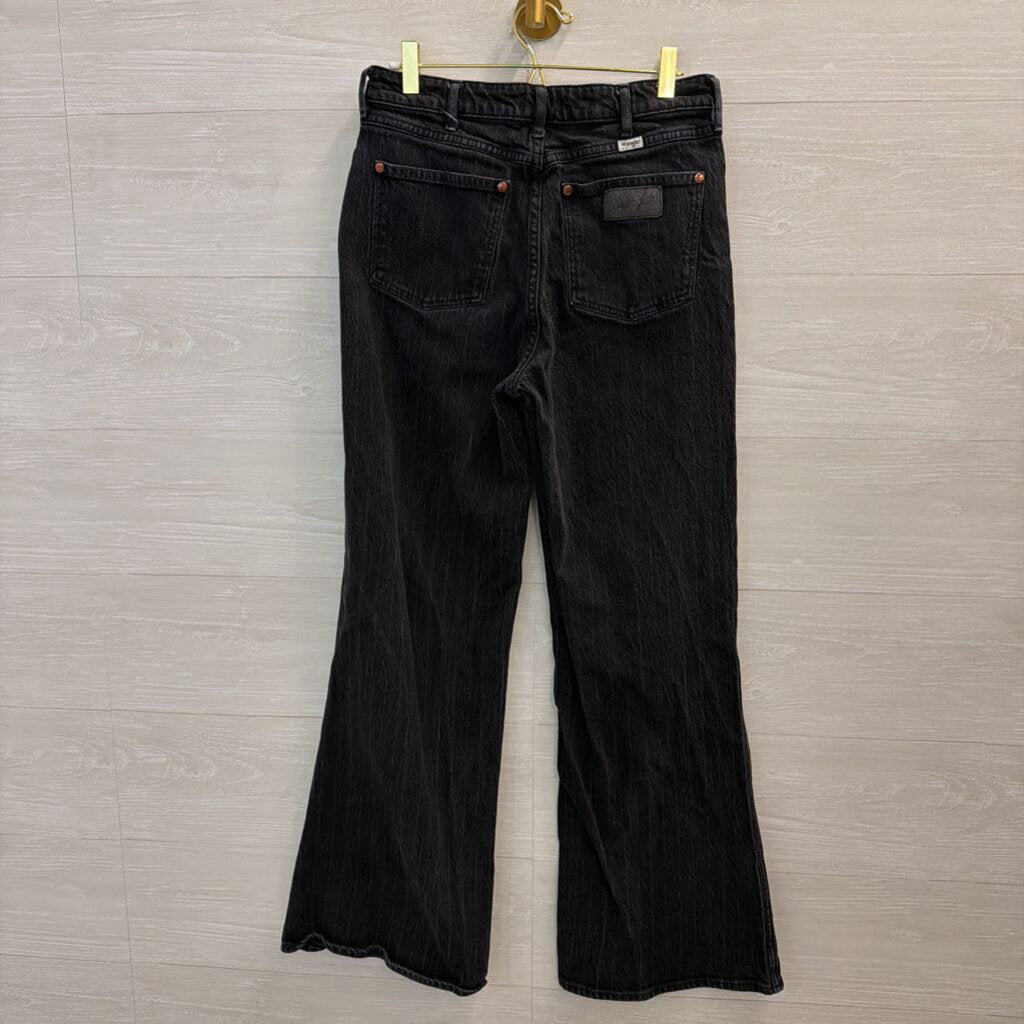 Wrangler Black Denim Loose Flare Jeans 28