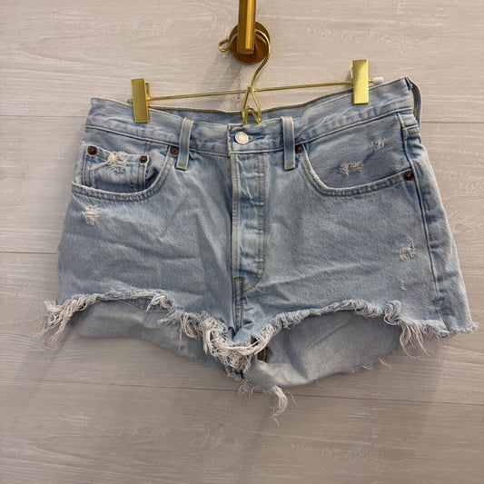Levi Light Wash 501 Cutoff Denim Shorts 29