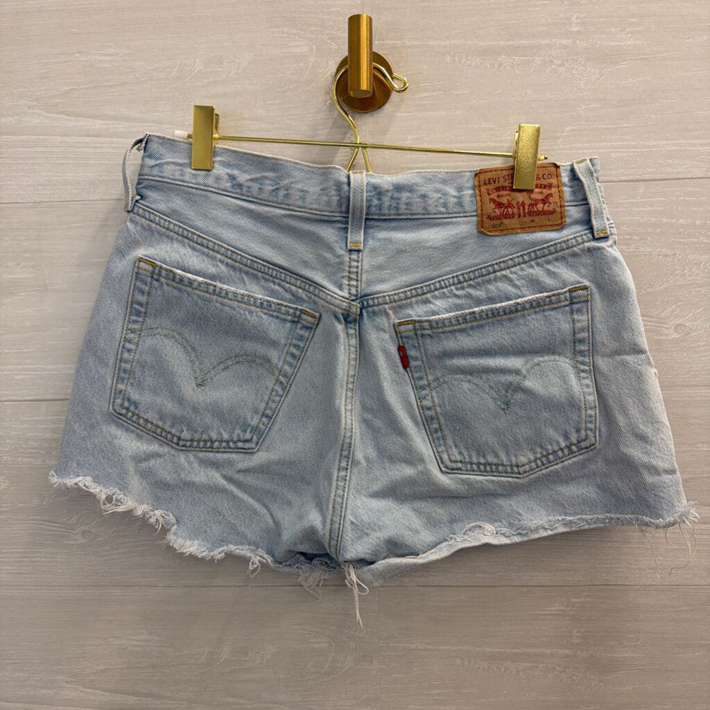 Levi Light Wash 501 Cutoff Denim Shorts 29