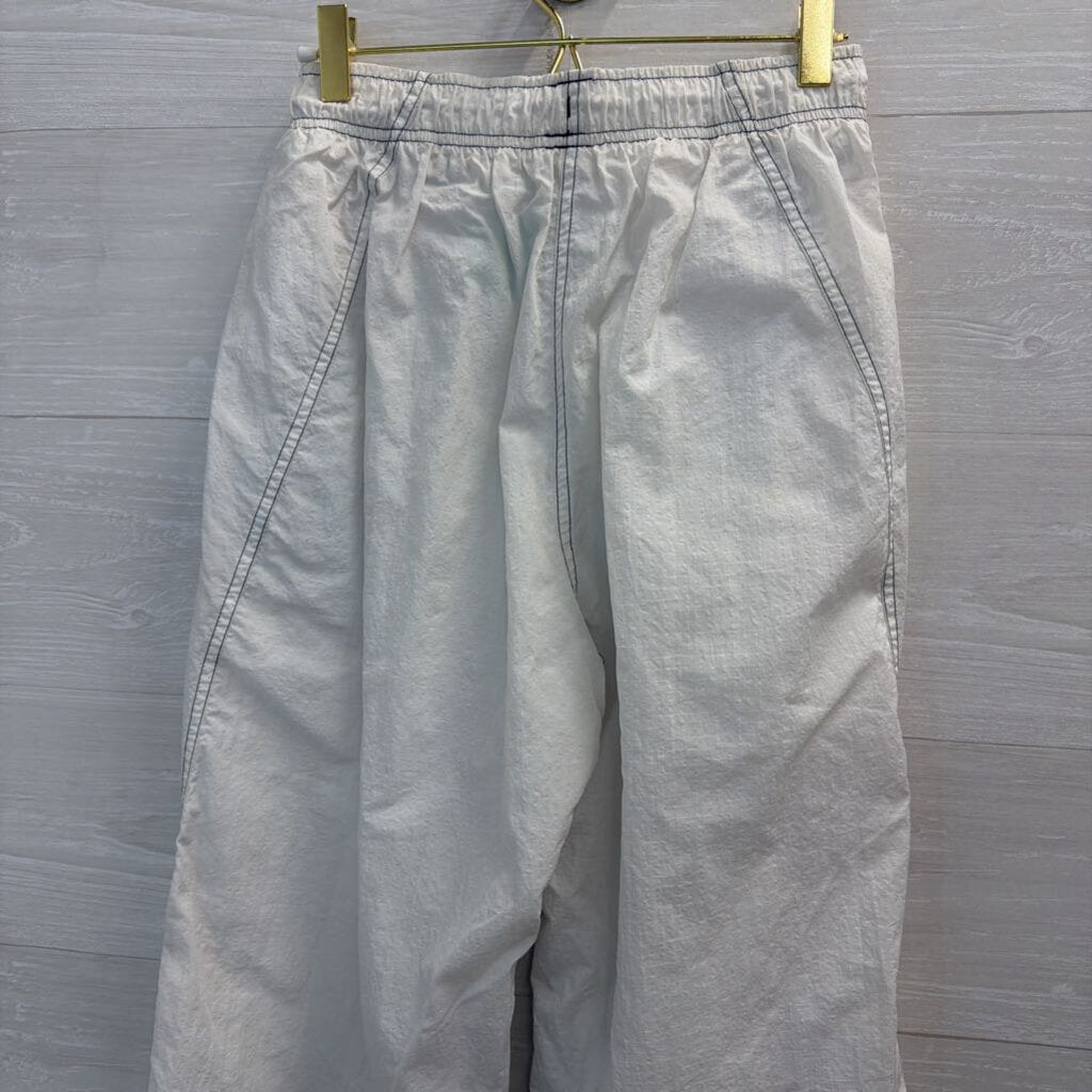 Nike White/ Black Loose High Waisted Parachute Pants Extra Small