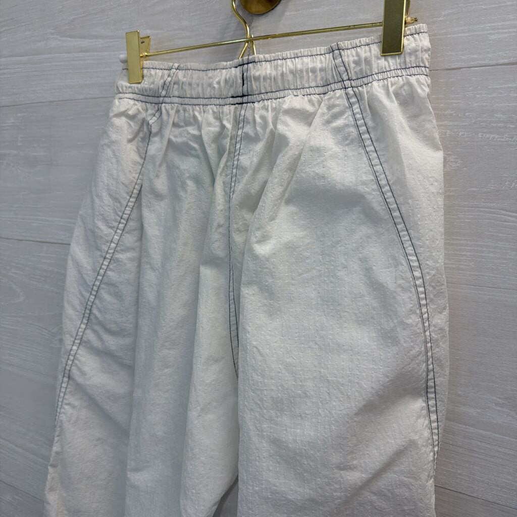 Nike White/ Black Loose High Waisted Parachute Pants Extra Small