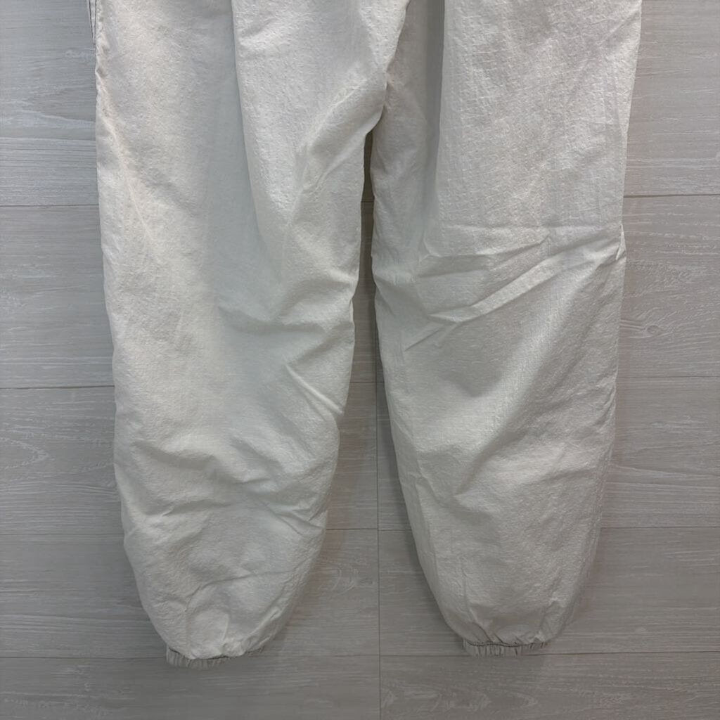 Nike White/ Black Loose High Waisted Parachute Pants Extra Small