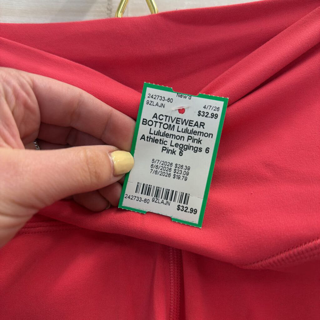 Lululemon Pink Athletic Leggings 6