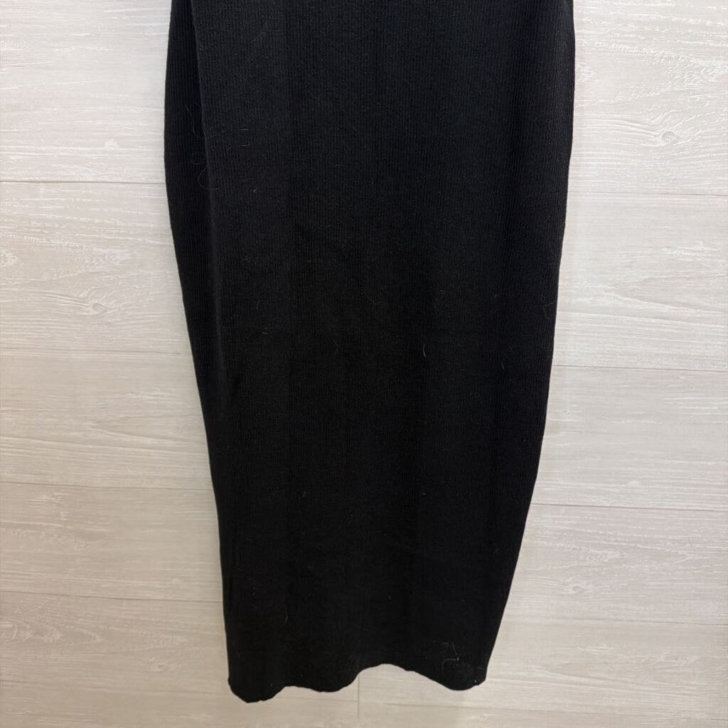 Fore Black/ White Strap Ribbed Tank Maxi Dress Extra Large