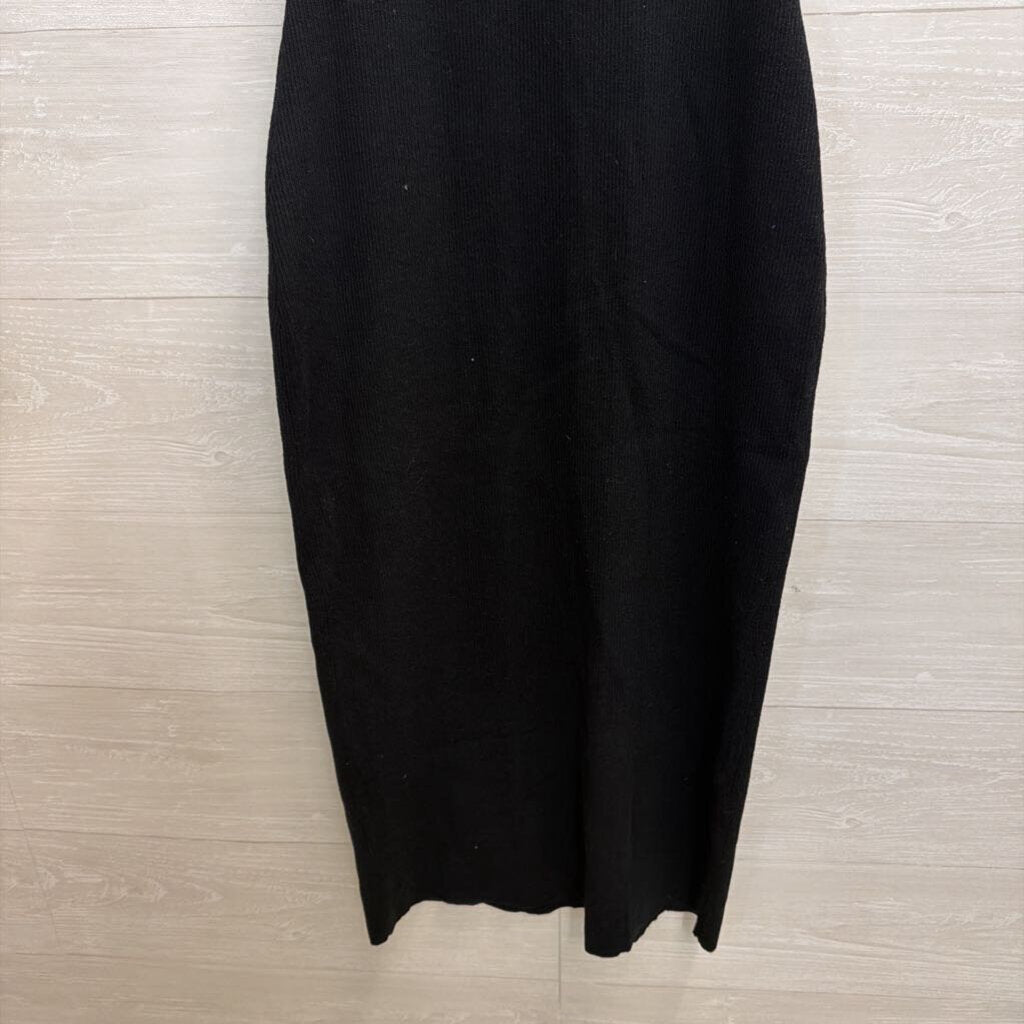 Fore Black/ White Strap Ribbed Tank Maxi Dress Extra Large