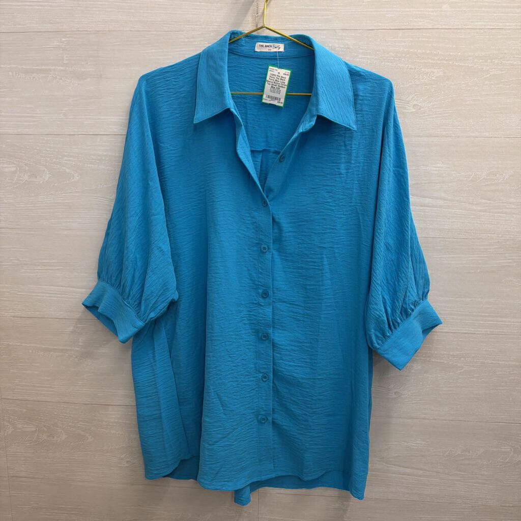 The Back Forty Blue Long Sleeve Button Down Top Small/ Medium