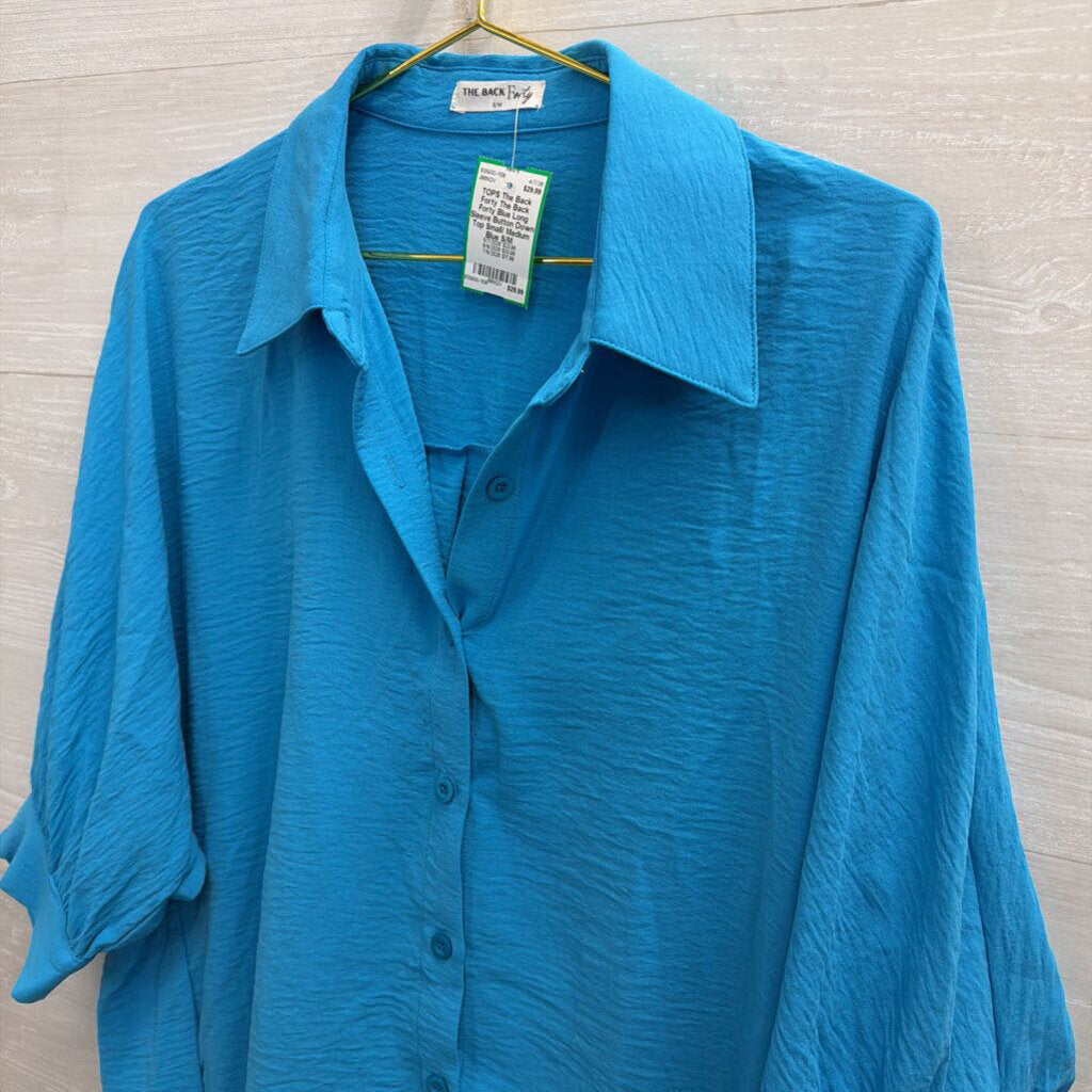 The Back Forty Blue Long Sleeve Button Down Top Small/ Medium