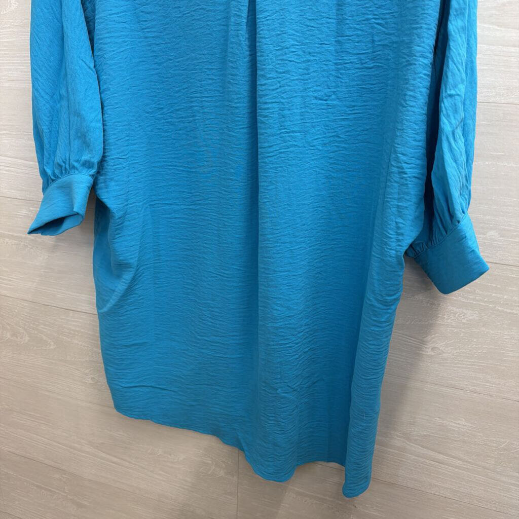 The Back Forty Blue Long Sleeve Button Down Top Small/ Medium