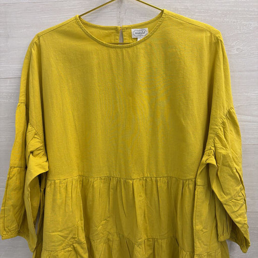 Mudpie Yellow Long Sleeve Top Large