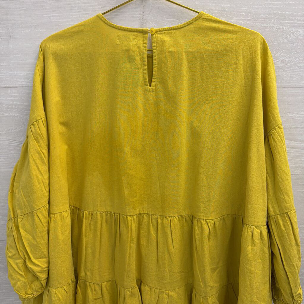 Mudpie Yellow Long Sleeve Top Large