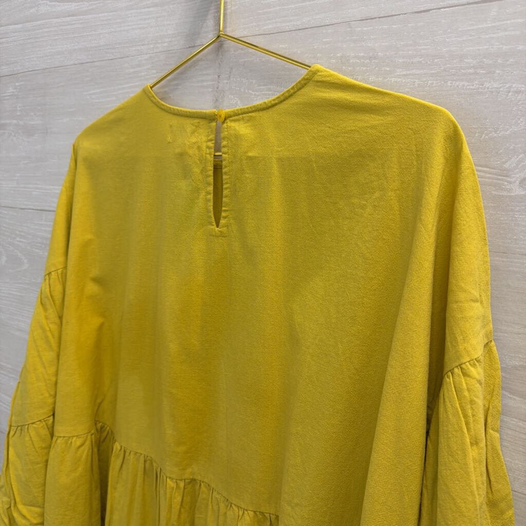 Mudpie Yellow Long Sleeve Top Large