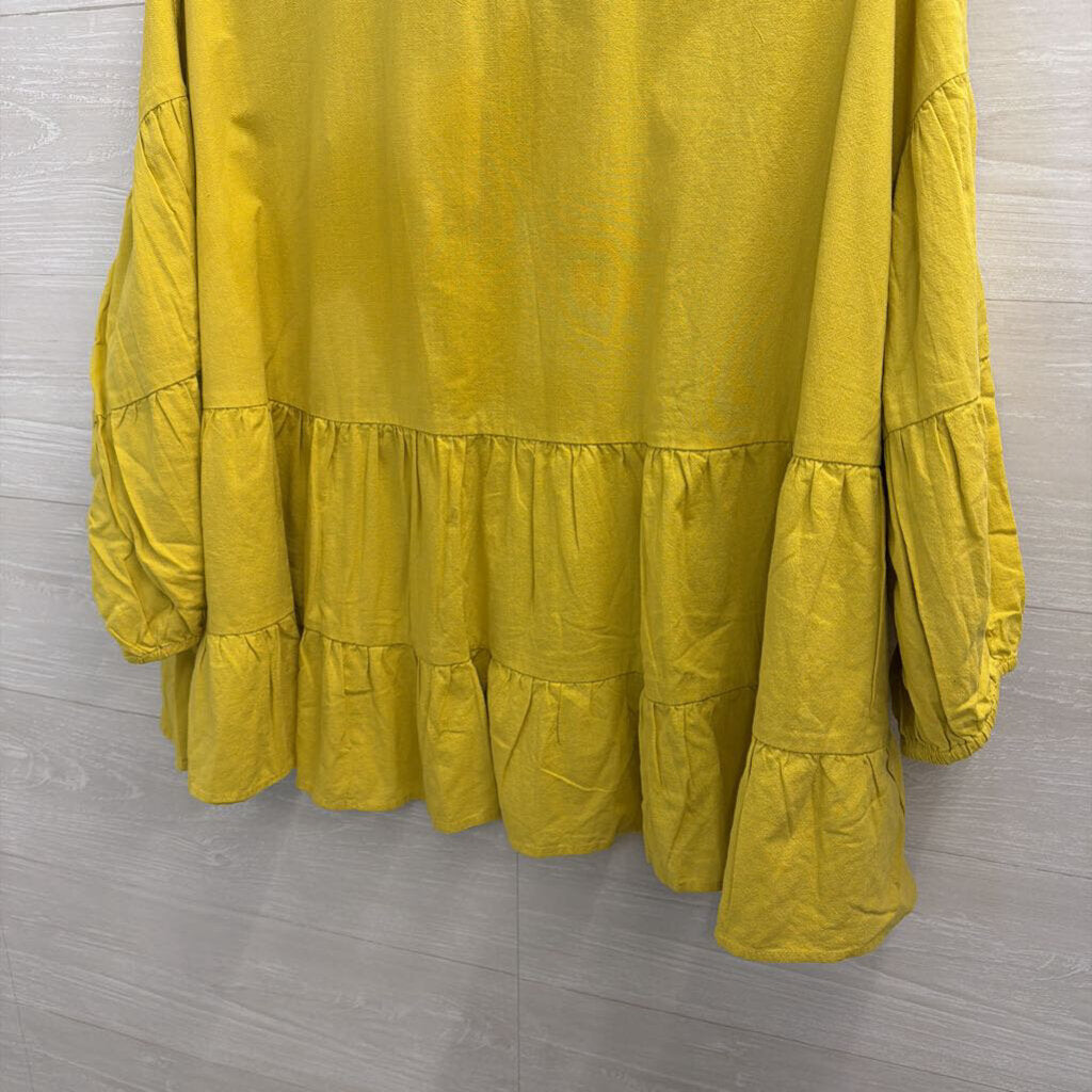 Mudpie Yellow Long Sleeve Top Large