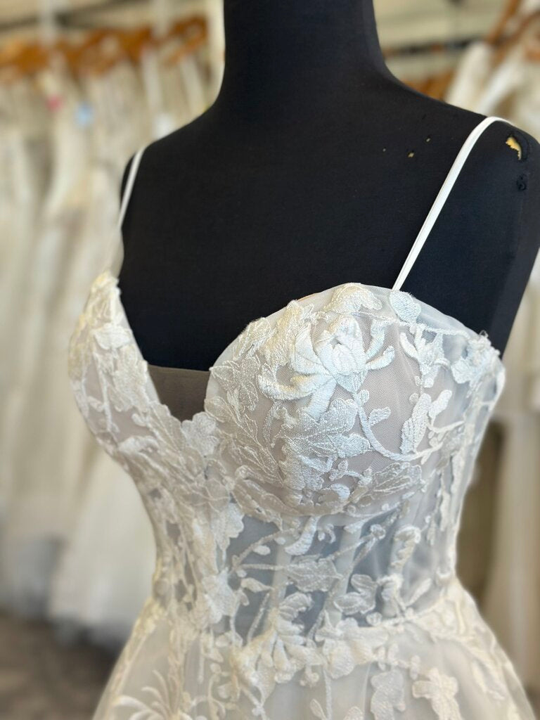 Essense of Australia D3258 Lace Applique A-Line Dress 10