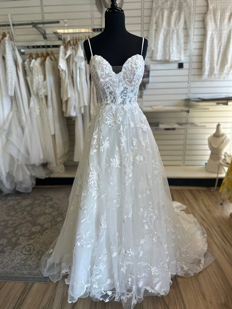 Essense of Australia D3258 Lace Applique A-Line Dress 10