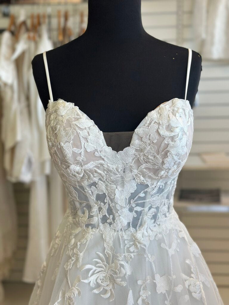 Essense of Australia D3258 Lace Applique A-Line Dress 10