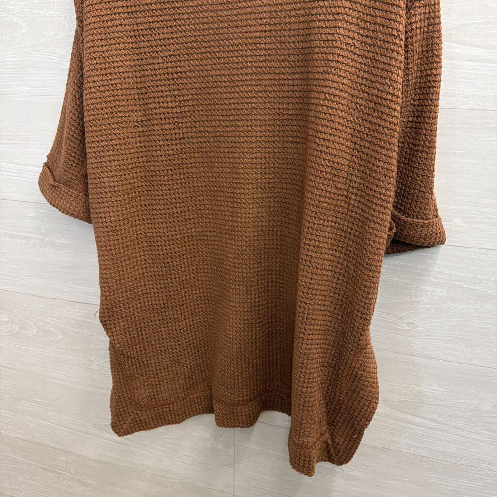 Umgee Brown Textured Open Front Top Medium/ Large