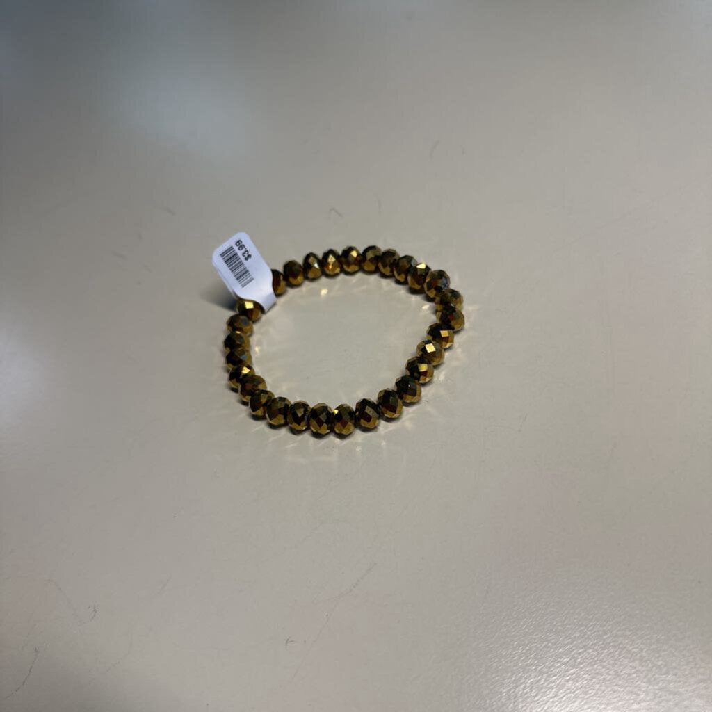Gold Stretchy Beaded Bracelet