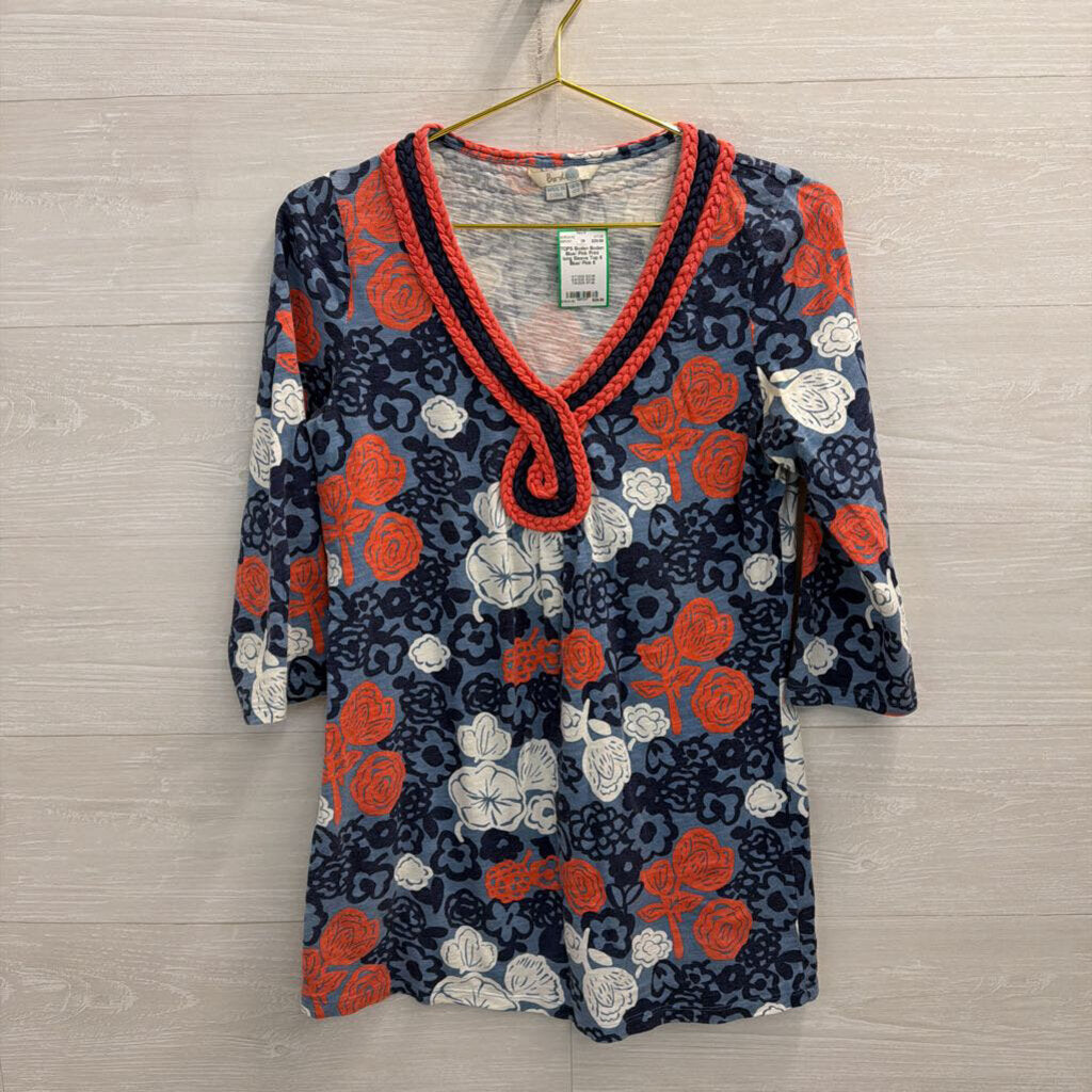 Boden Blue/ Pink Print long Sleeve Top 6