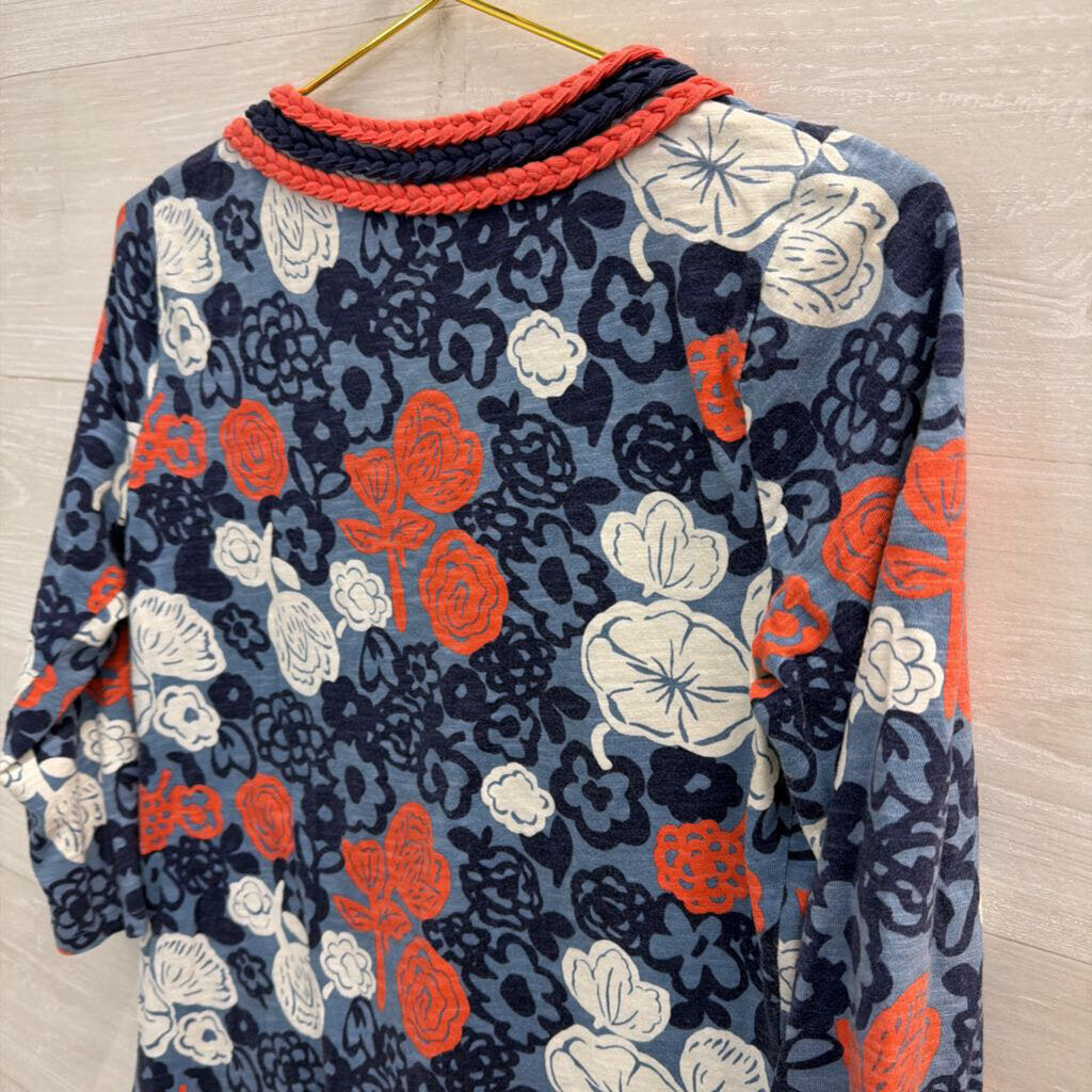 Boden Blue/ Pink Print long Sleeve Top 6