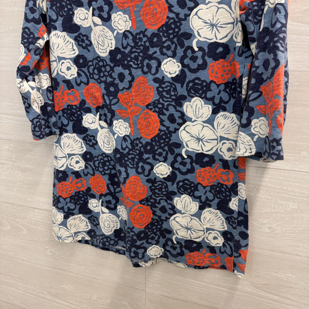 Boden Blue/ Pink Print long Sleeve Top 6