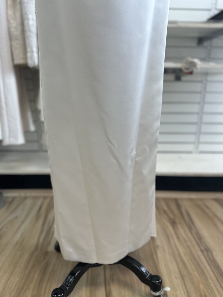 Vintage Ivory Lace Top Satin Skirt Bridal Gown 5/6