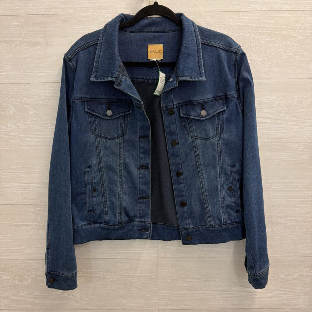 Talie Dark Wash Denim Jacket Large