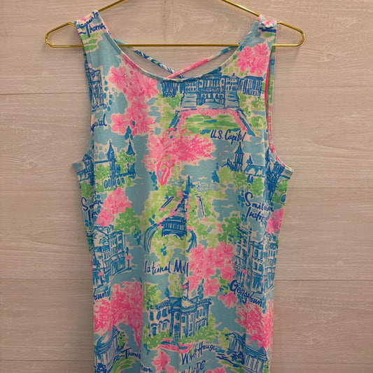 Lilly Pulitzer Blue/ Pink Print Kristen Dress Medium