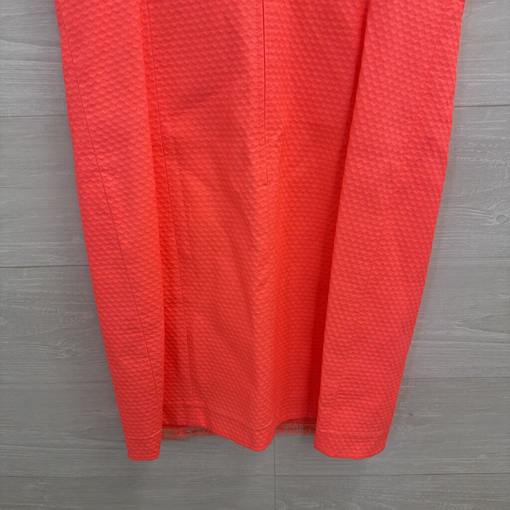Lilly Pulitzer Coral/ Metallic Valli Shift Dress 6