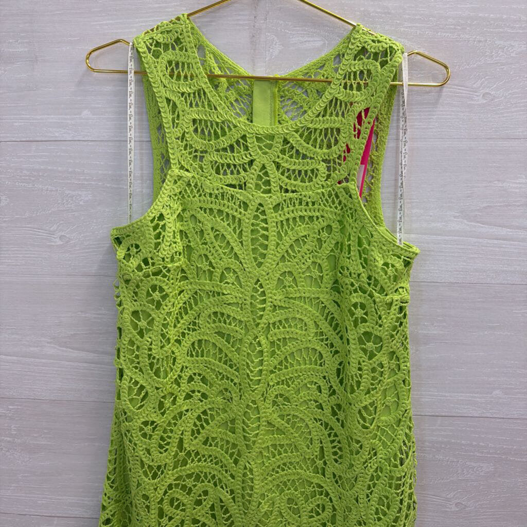 Lilly Pultizer Green Lace Siesta Shift Dress 8