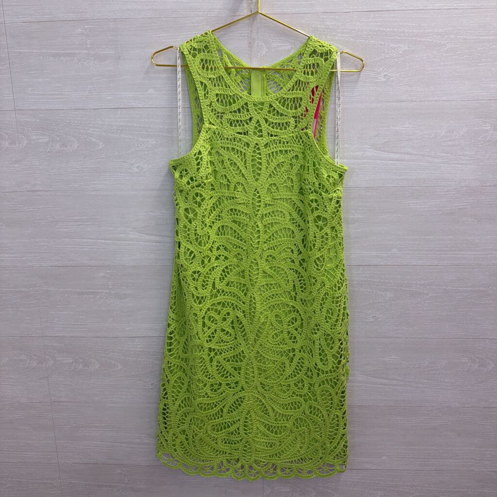 Lilly Pultizer Green Lace Siesta Shift Dress 8