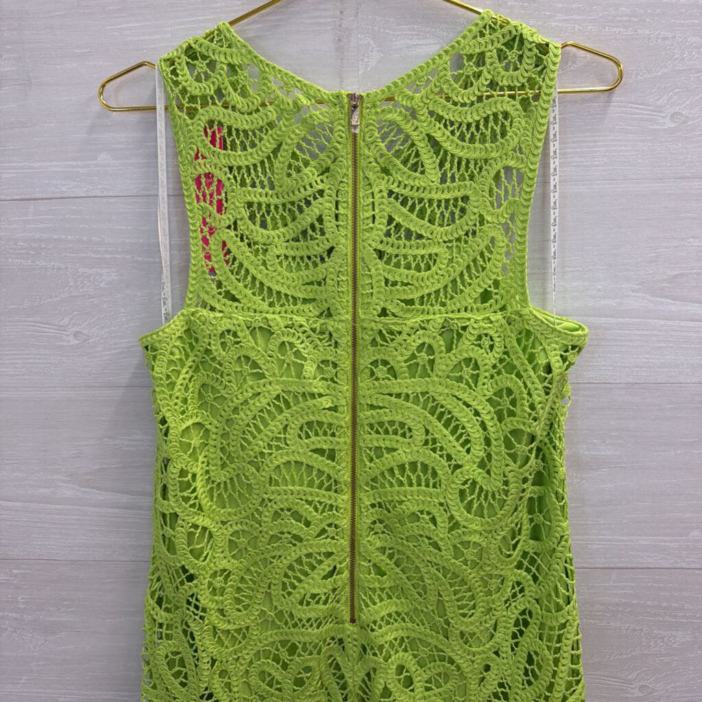 Lilly Pultizer Green Lace Siesta Shift Dress 8