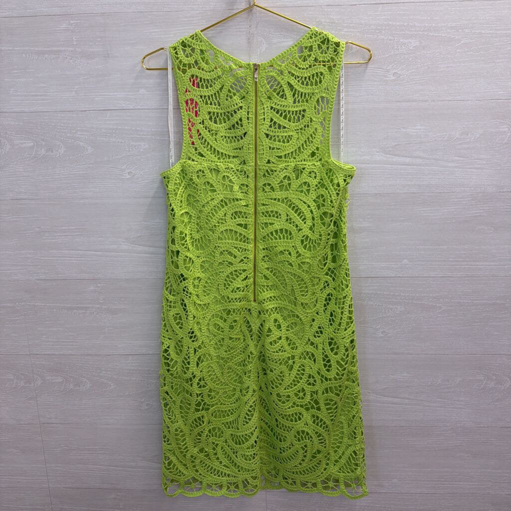 Lilly Pultizer Green Lace Siesta Shift Dress 8