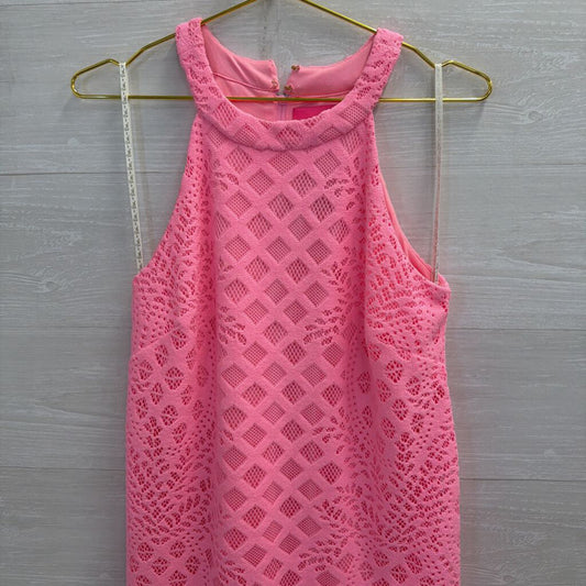 Lilly Pulitzer Pink Lace High Neck Sleeveless Dress Medium