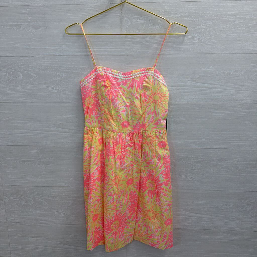 Lilly Pulitzer Pink/ Yellow Print Bethany Dress 0