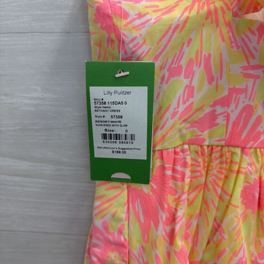 Lilly Pulitzer Pink/ Yellow Print Bethany Dress 0