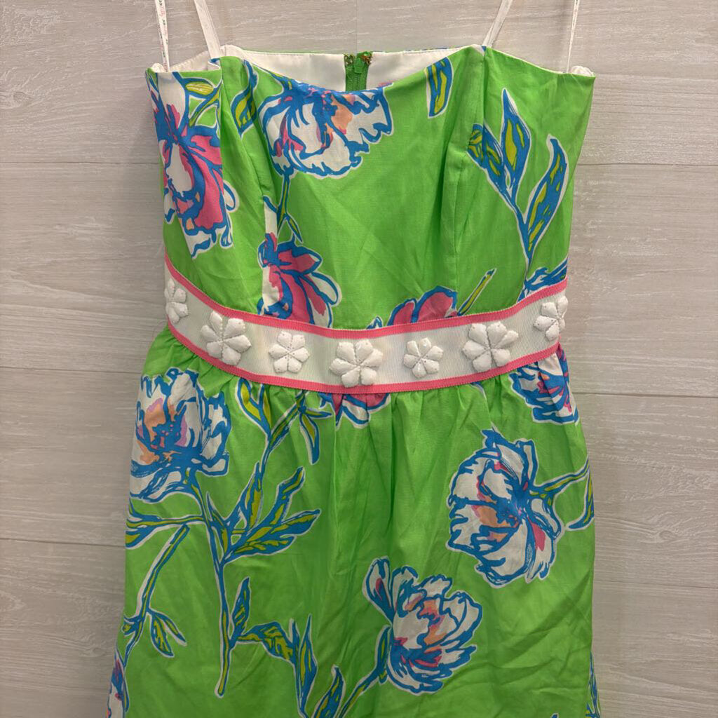 Lilly Pulitzer Green/ Multi Print Strapless Langley Dress 2