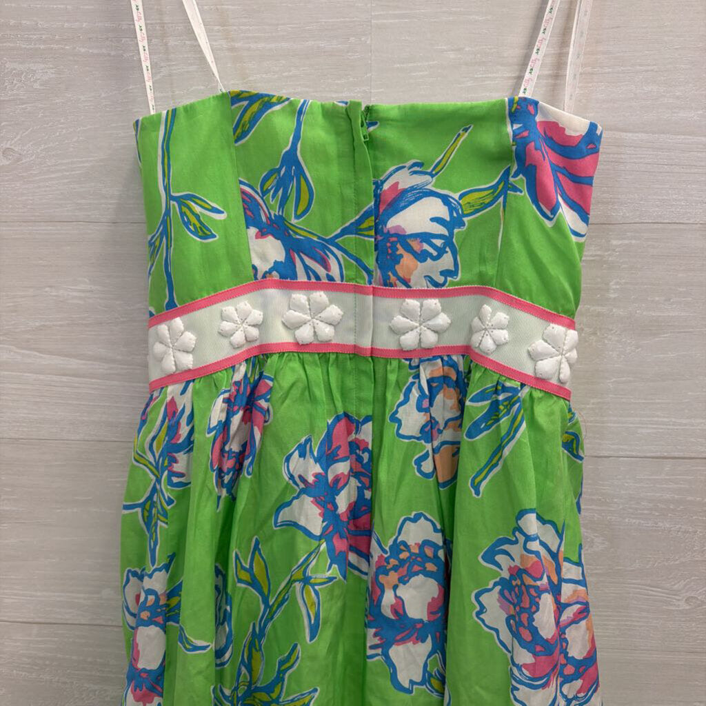 Lilly Pulitzer Green/ Multi Print Strapless Langley Dress 2
