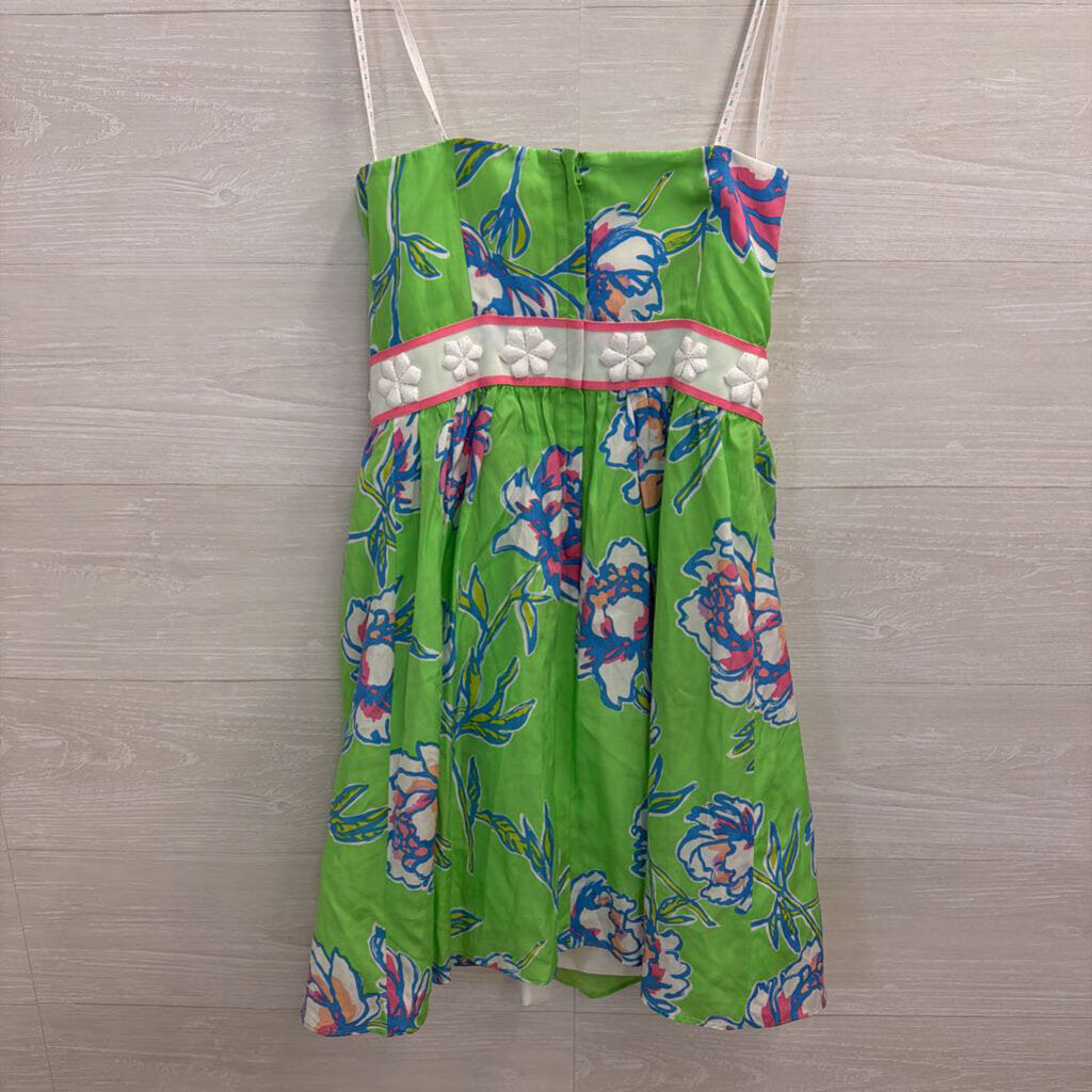 Lilly Pulitzer Green/ Multi Print Strapless Langley Dress 2