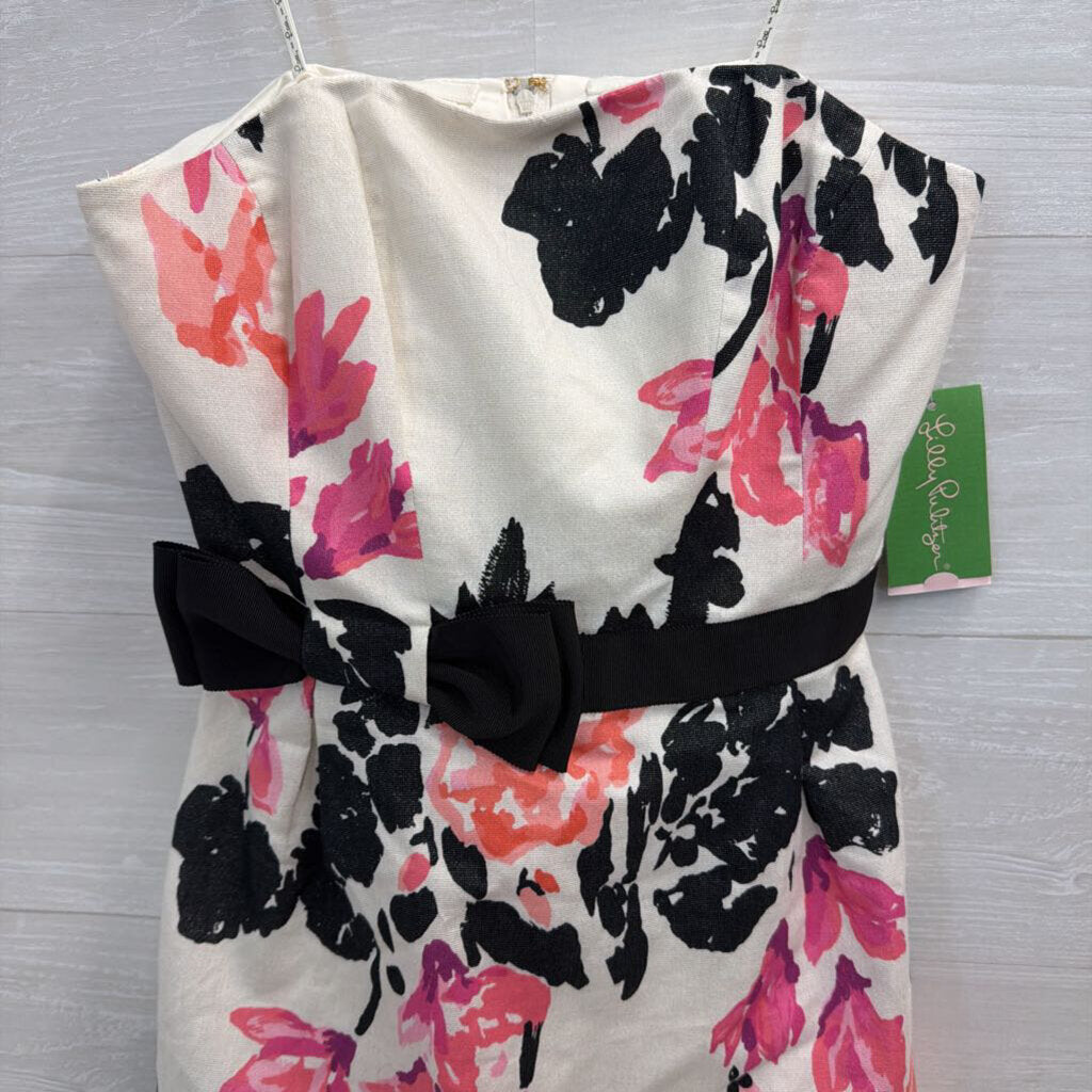 Lilly Pulitzer White/ Multi Print Strapless Amberly Dress 2