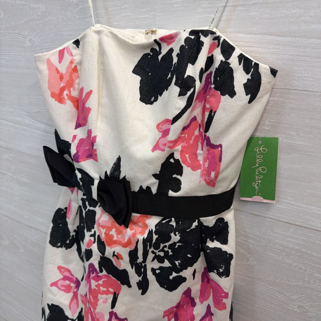 Lilly Pulitzer White/ Multi Print Strapless Amberly Dress 2