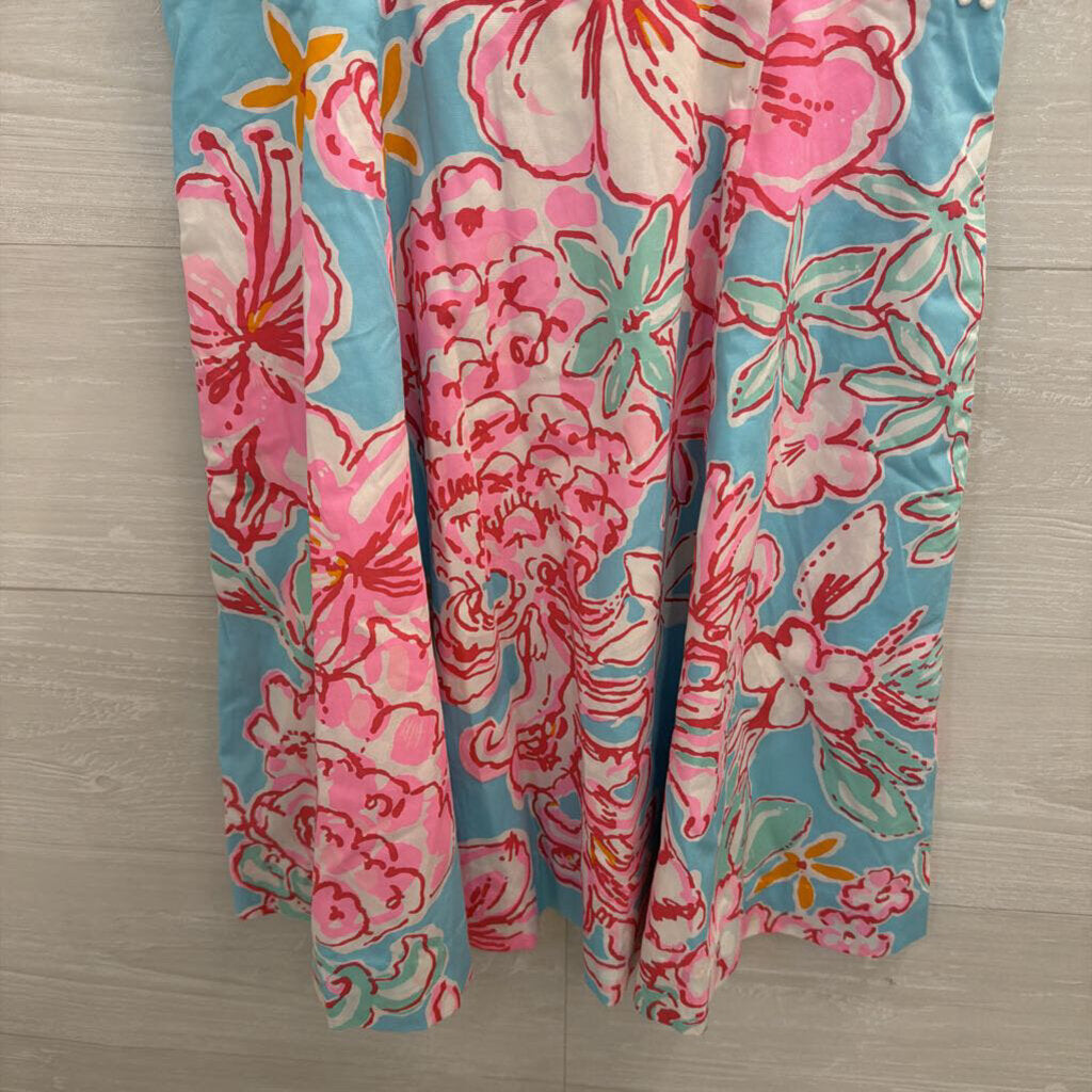 Lilly Pulitzer Blue/ Multi Print Lenore Dress 0
