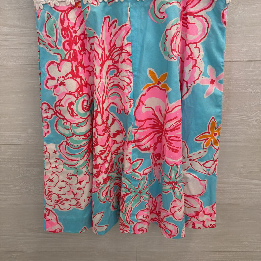 Lilly Pulitzer Blue/ Multi Print Lenore Dress 0