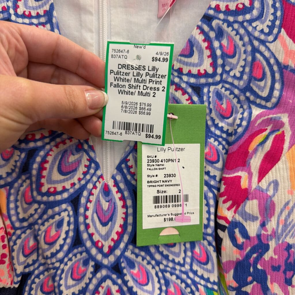 Lilly Pulitzer White/ Multi Print Fallon Shift Dress 2